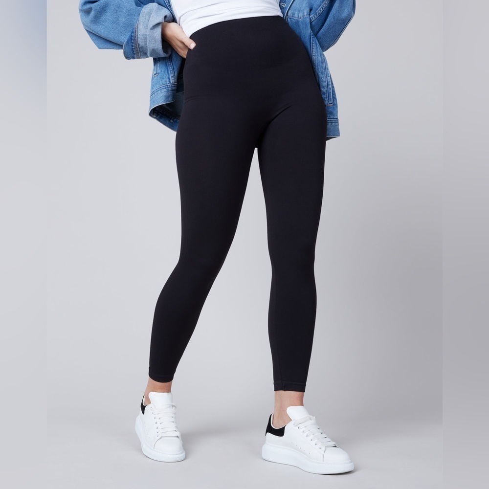Spanx EcoCare High Waisted‎ Seamless Leggings Very Black NWT